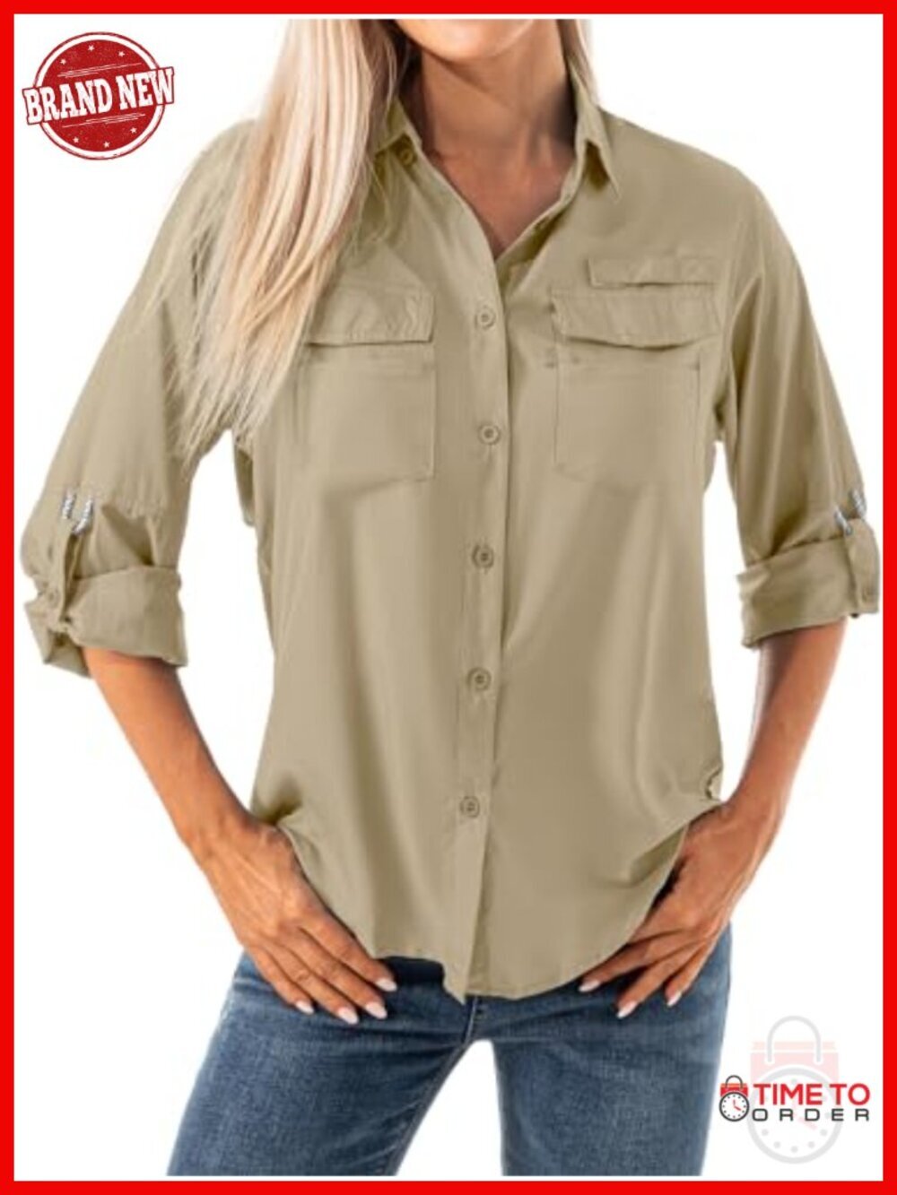 Women's Long Sleeve UPF 40 Sun Protection Quick Dry Fishing Hiking Shirt